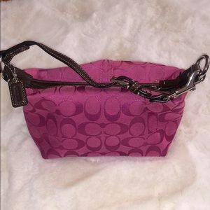 Coach Purse Jacquard Pink Print